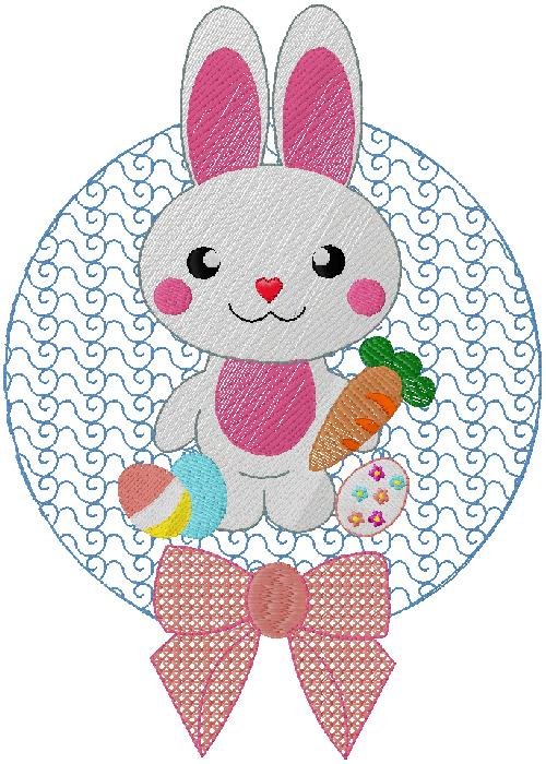 cute Bunny machine embroidery design