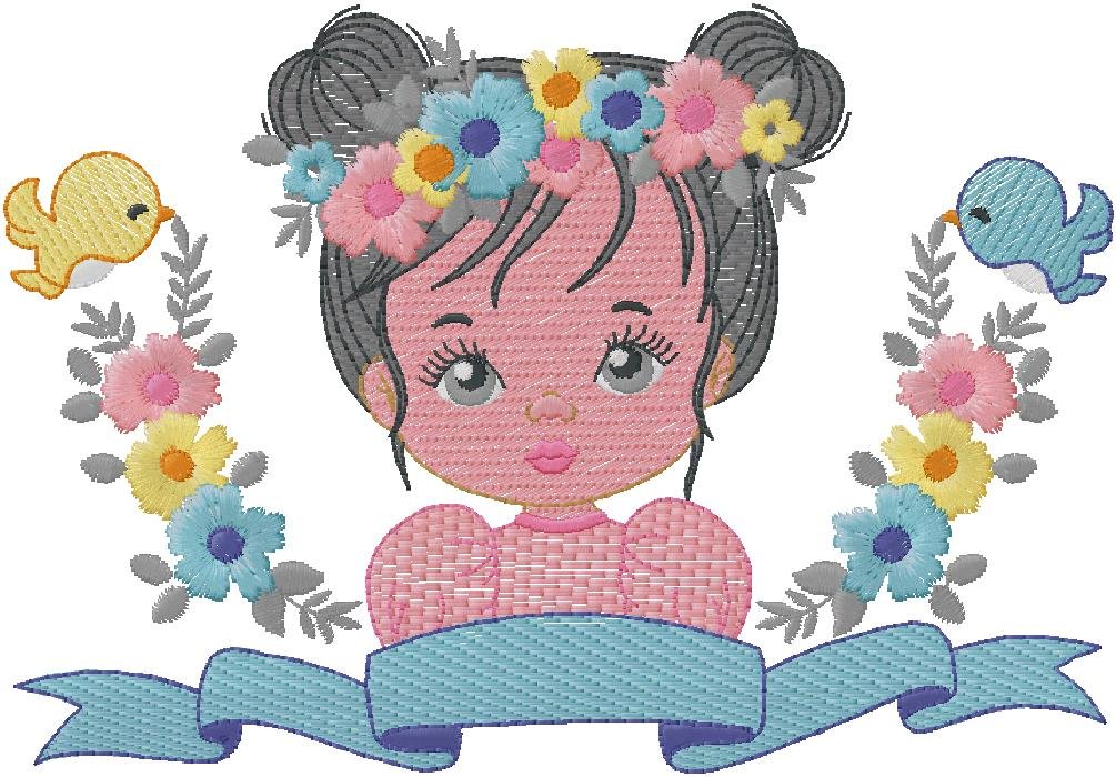 cute Girl embroidery design