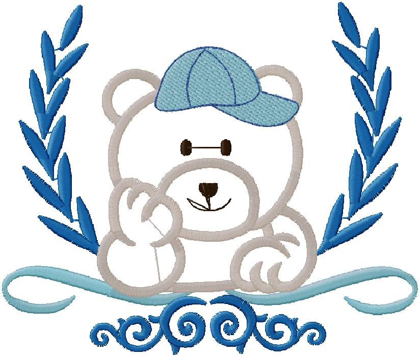 cute Teddy embroidery design for free download