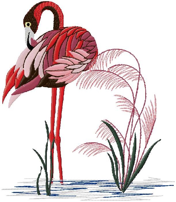 falamingo machine embroidery design