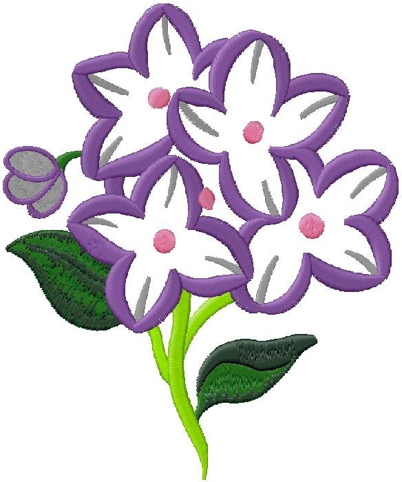 floral machine embroidery design