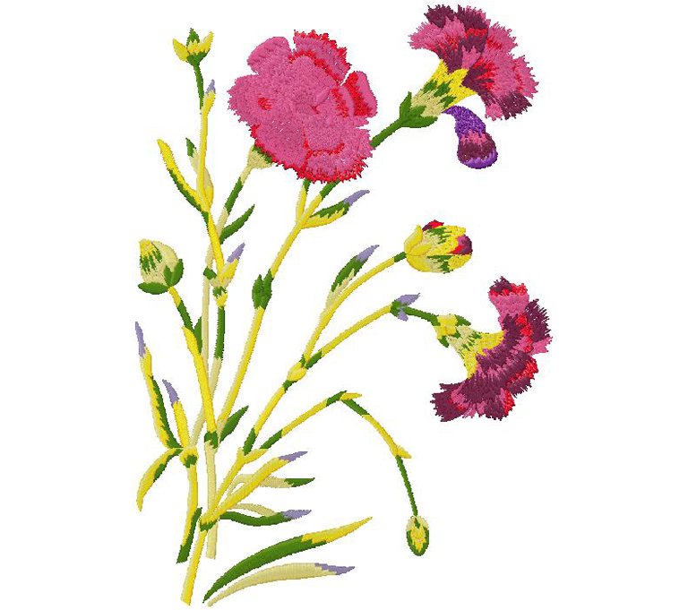 floral machine embroidery design