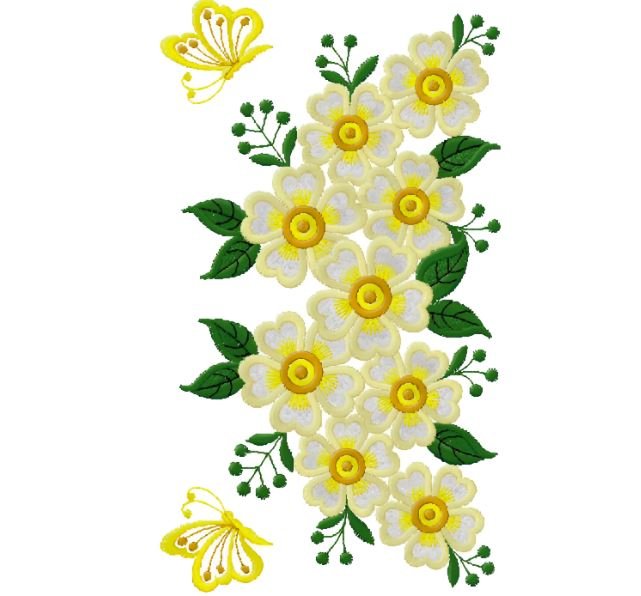 floral machine embroidery design for free download