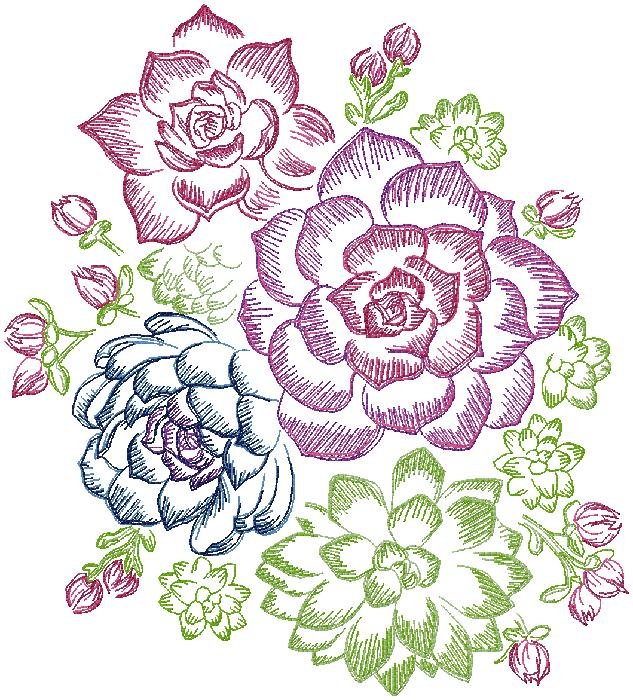 fantastic floral embroidery design