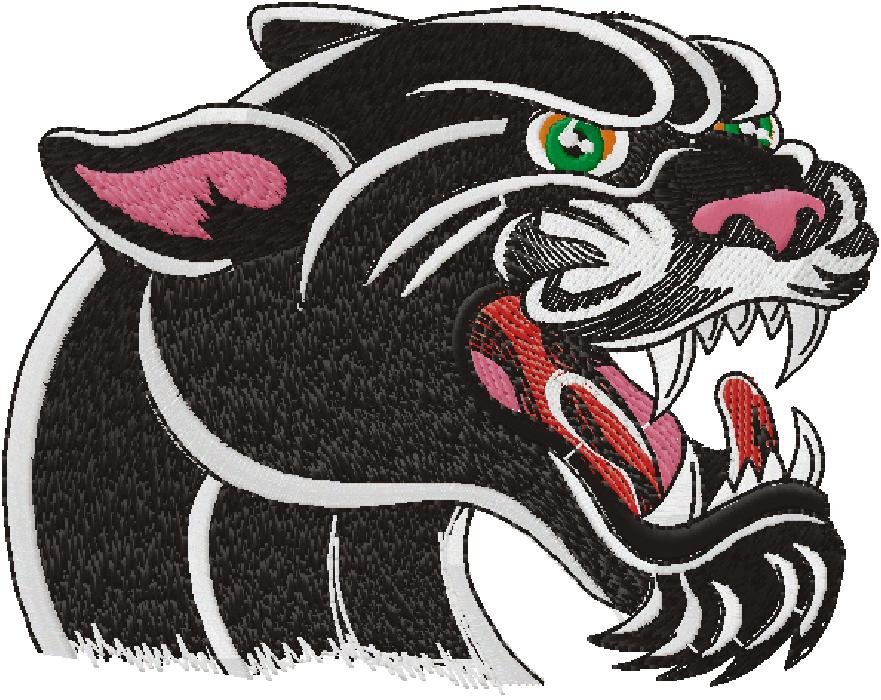 panther machine embroidery design