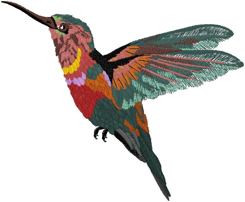   fantastic Bird - mahine embroidery Design