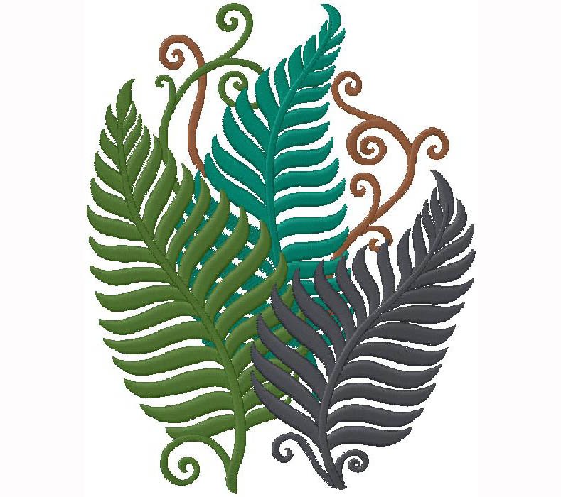 Leaves machine embroidery design