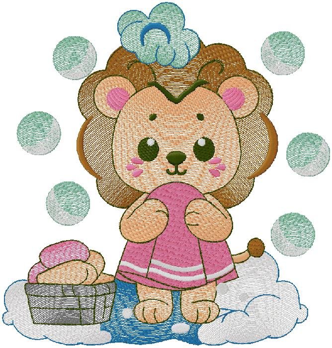 wonderful Baby lion embroiderty design