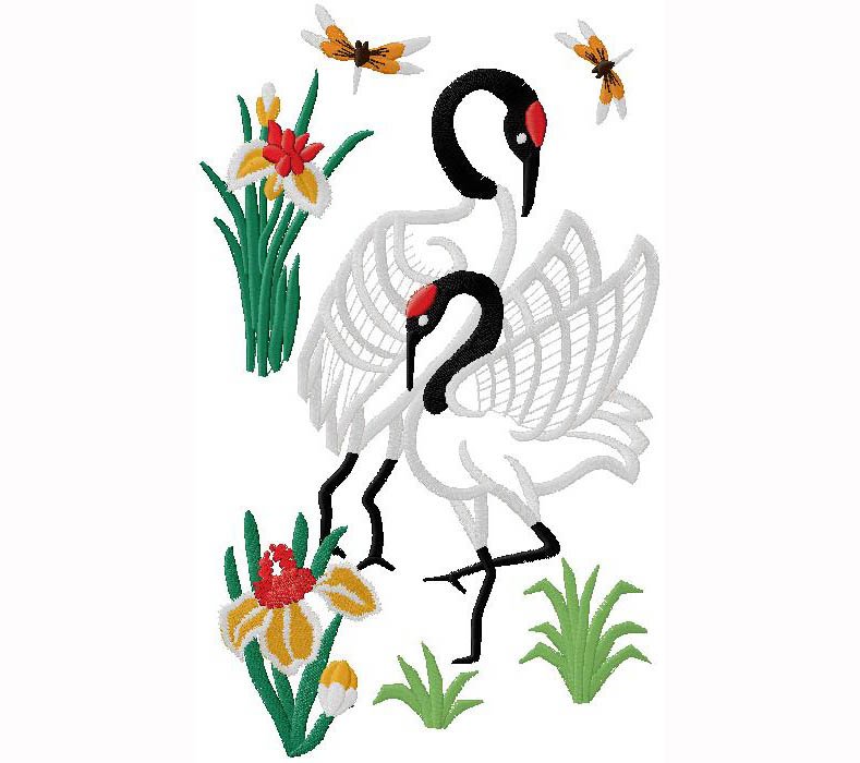 wonderful Birds embroidery design for free download