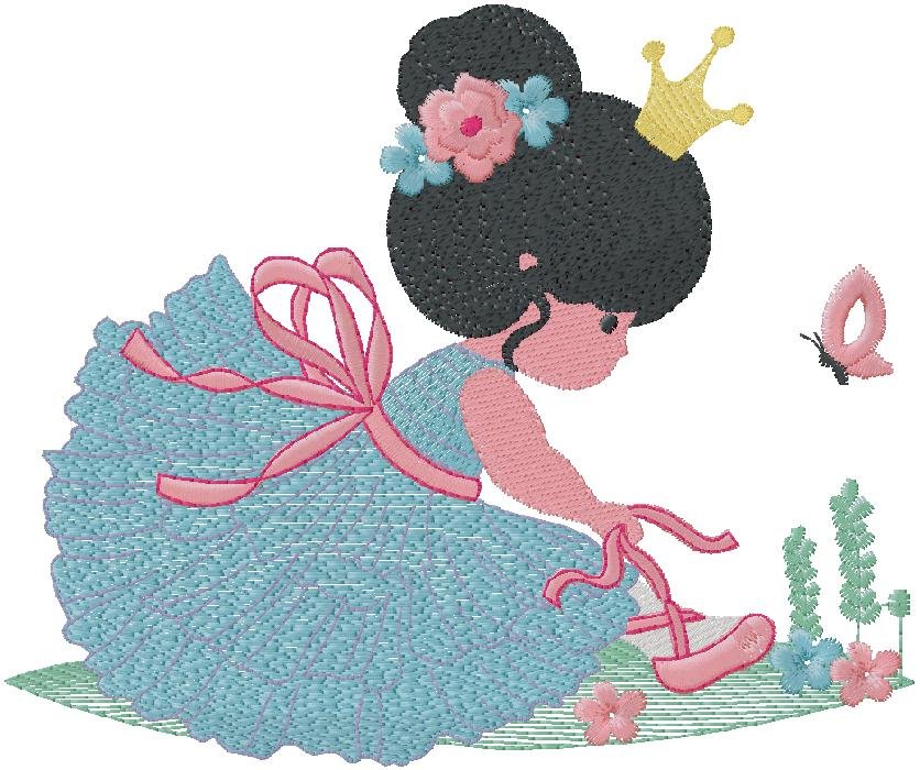 Ballerina machine embroidery designs