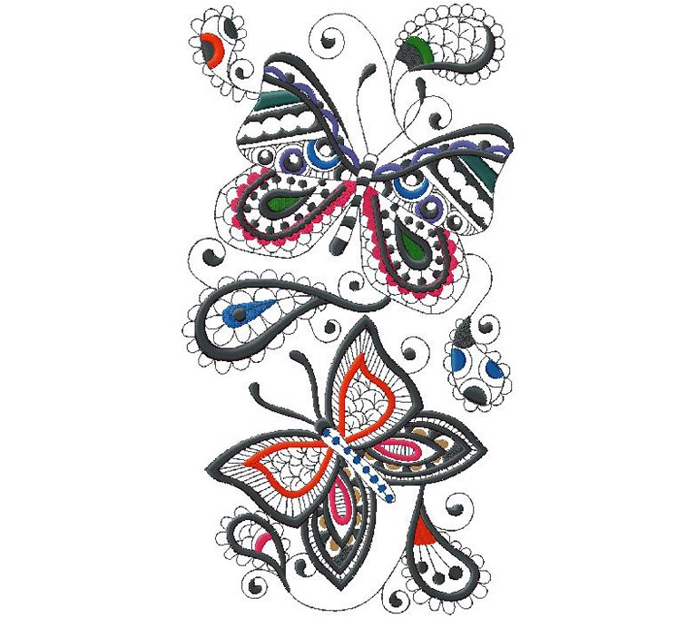Butterflies machine Embroidery Design