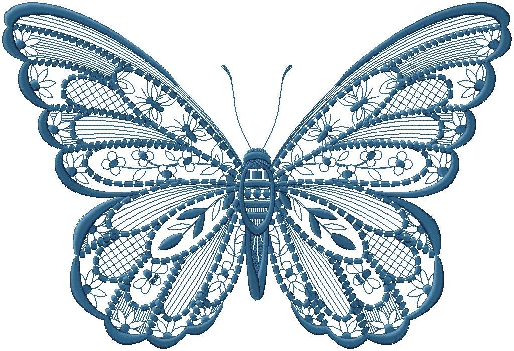 Butterfly machine embroidery design
