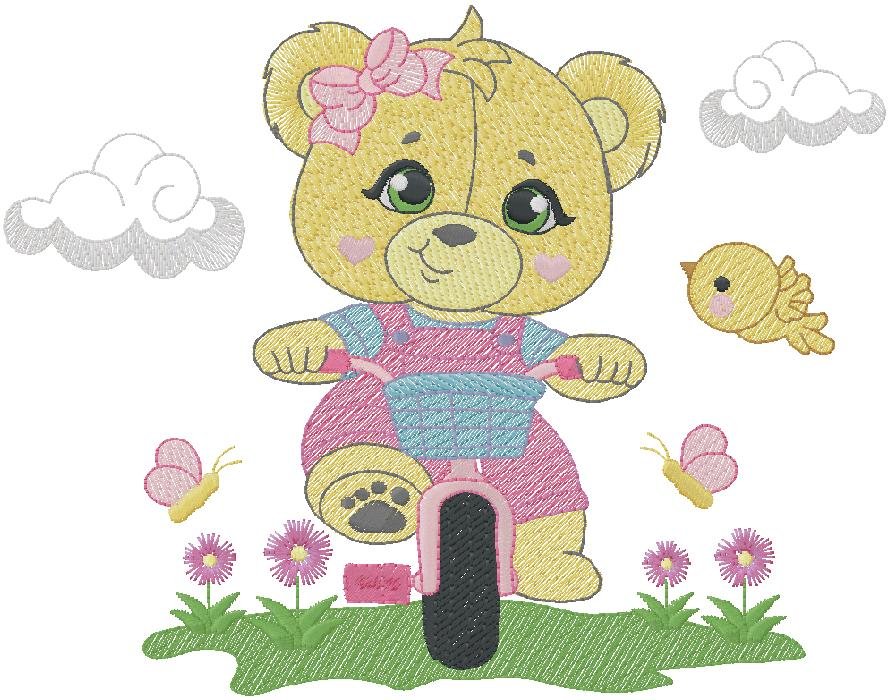 Cute Teddy embroidery design