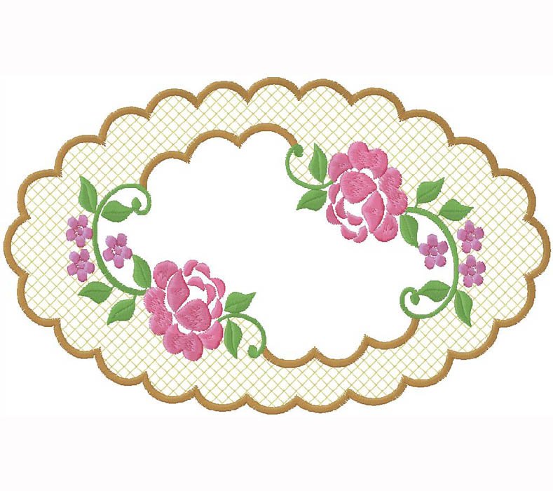Floral Border - Machine Embroidery Design