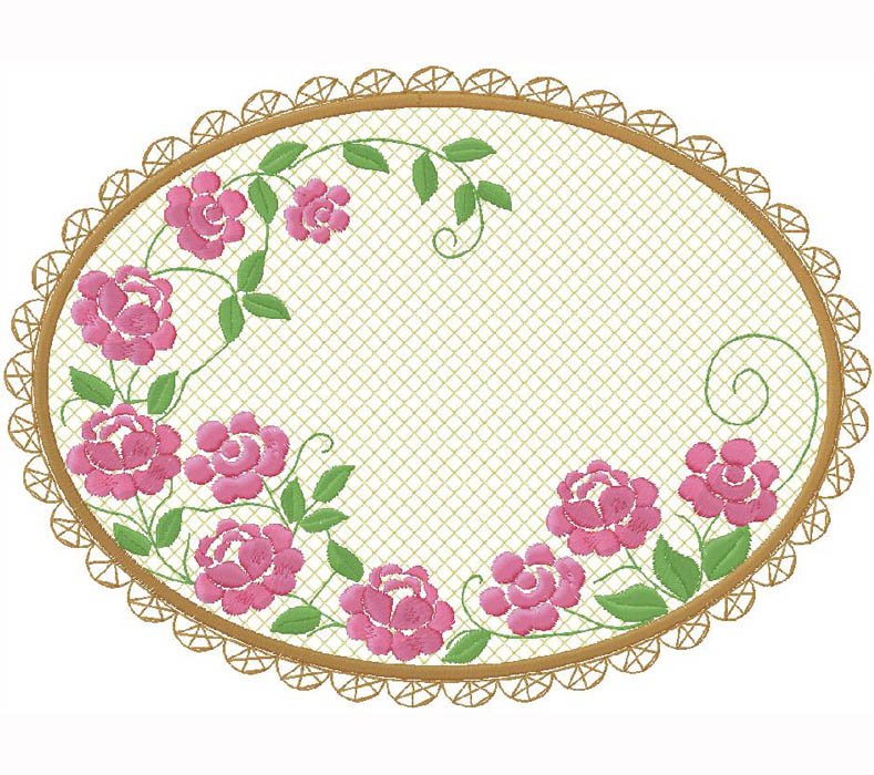 Floral Border machine Embroidery Design