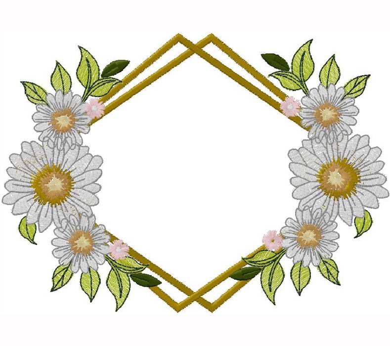 Floral machine Embroidery Design
