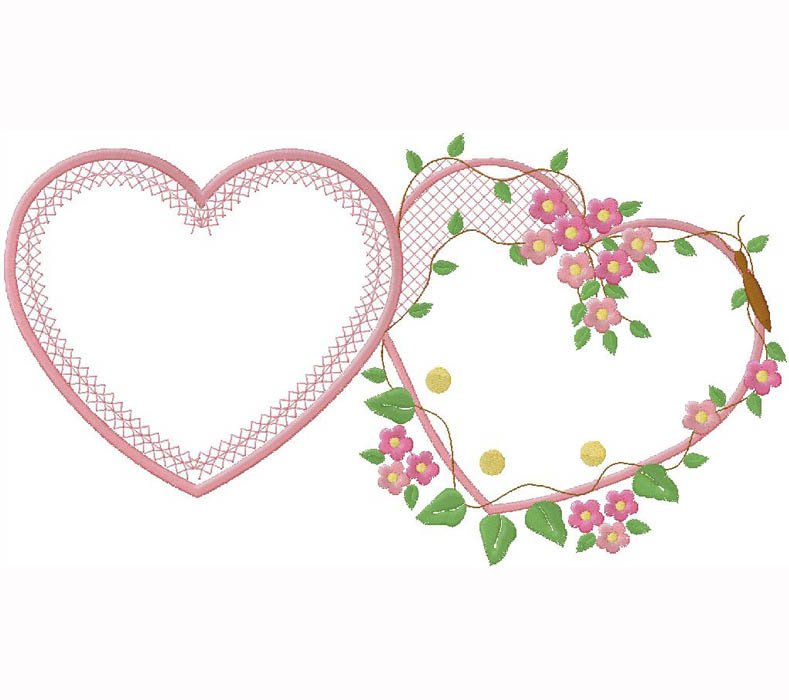Hearts machine Embroidery Design