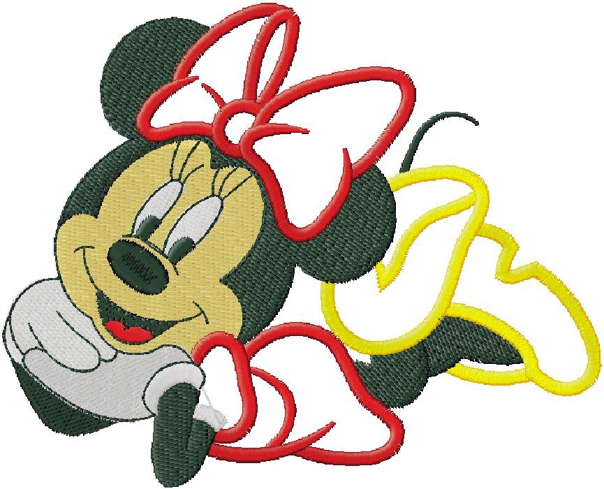 Minnie machine embroidery design