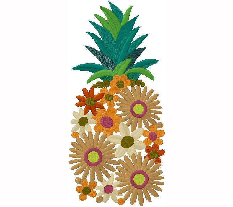 Pineapple - Machine Embroidery Design