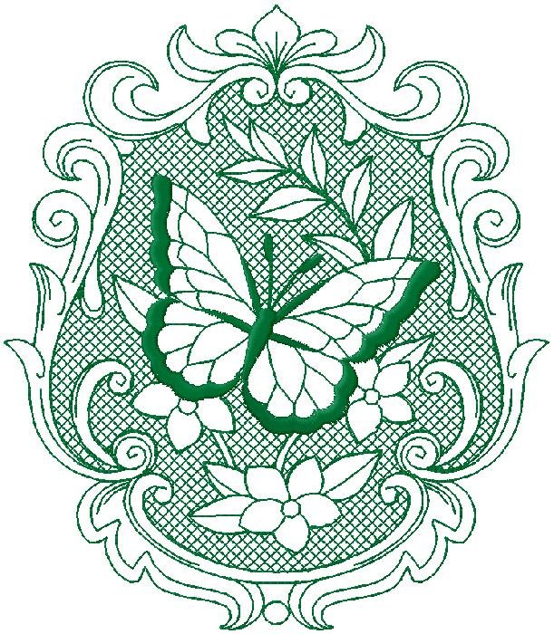 Butterfly machine Embroidery Design