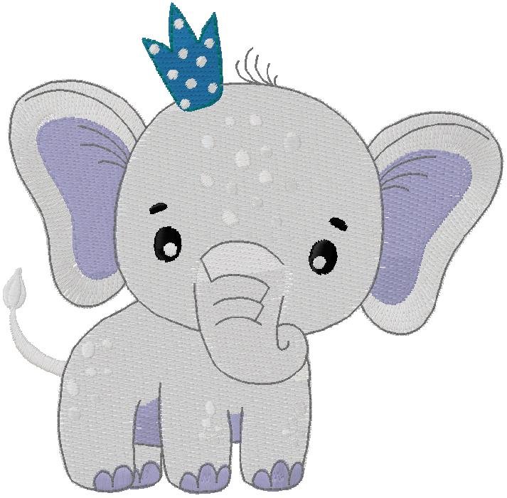 cute Baby Elephant machine Embroidery Design