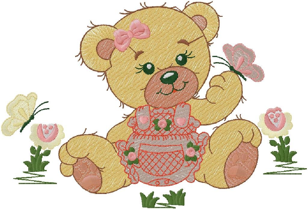 cute Teddy Bear Embroidery Design