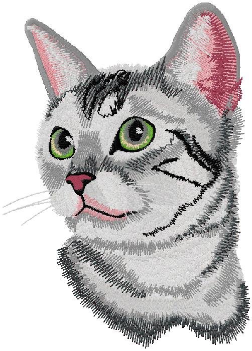 cute cat machine Embroidery Design