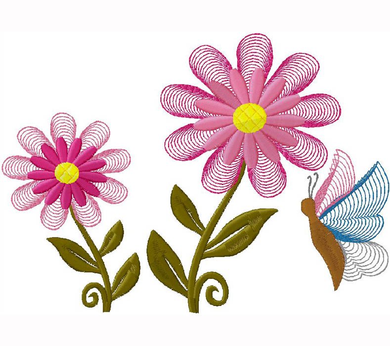 wonderful floral embroidery design