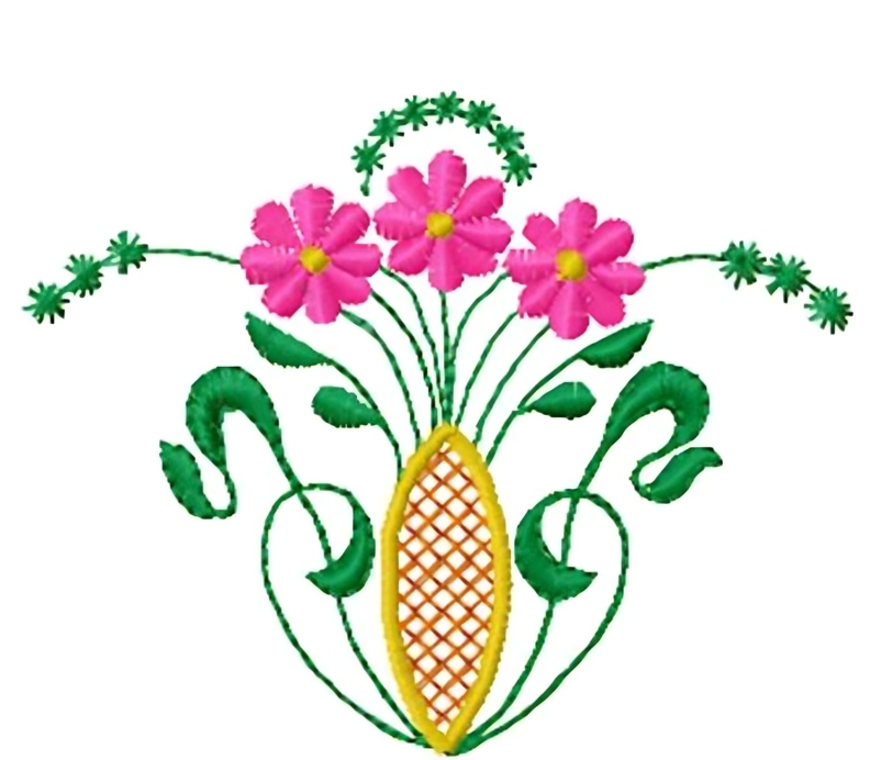 floral machine Embroidery Design