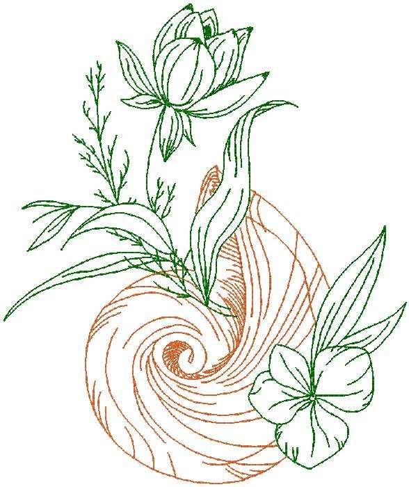 floral machine Embroidery Design