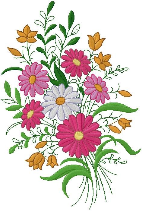 flowers machine embroidery design