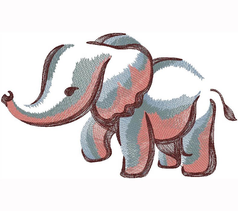 wonderful Elephant embroidery design