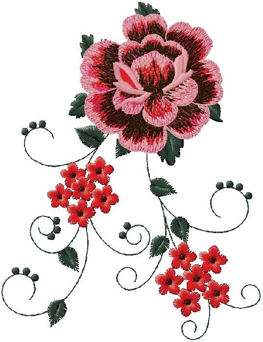 wonderful floral - Machine Embroidery Design