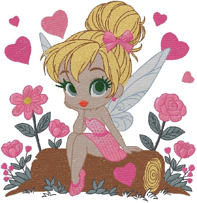 Cute Fairy Embroidery Design