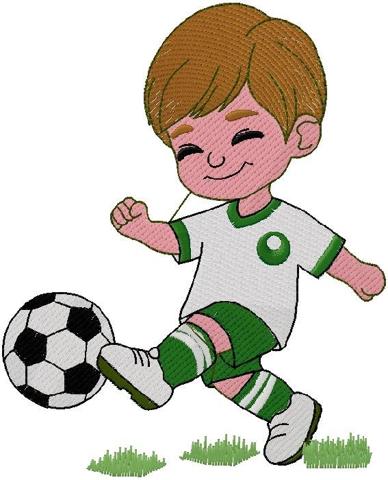 Football player Embroidery Design