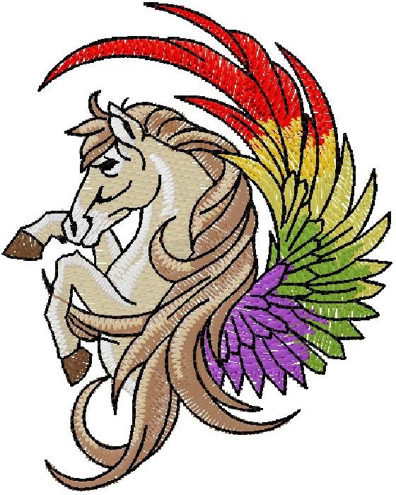 Pegasus Embroidery Design