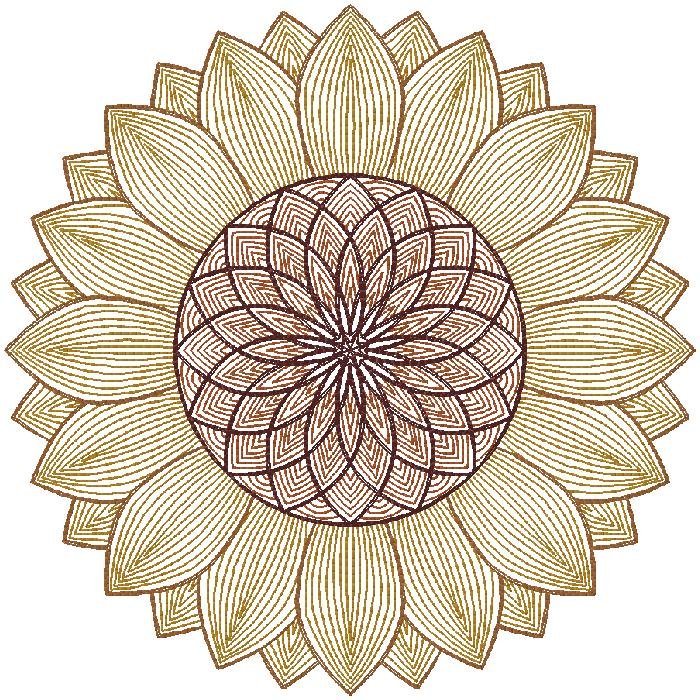 Sunflower Embroidery Design