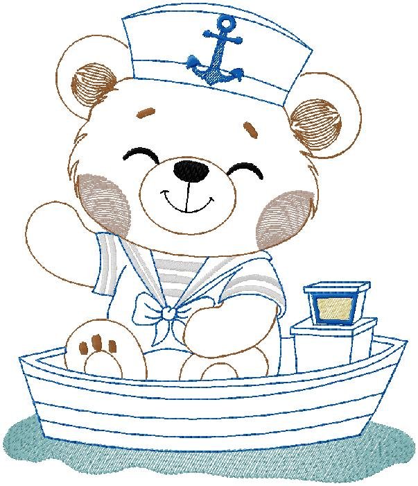 Teddy Bear Embroidery Design