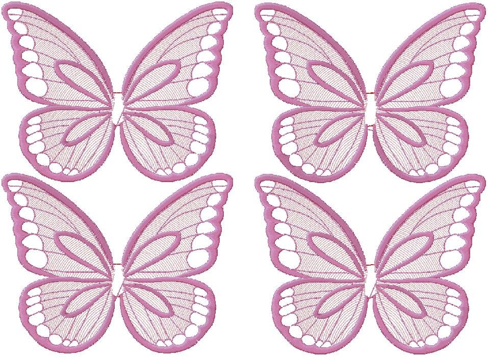 butterflies embroidery design