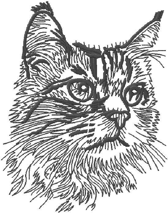 cute cat Embroidery Design