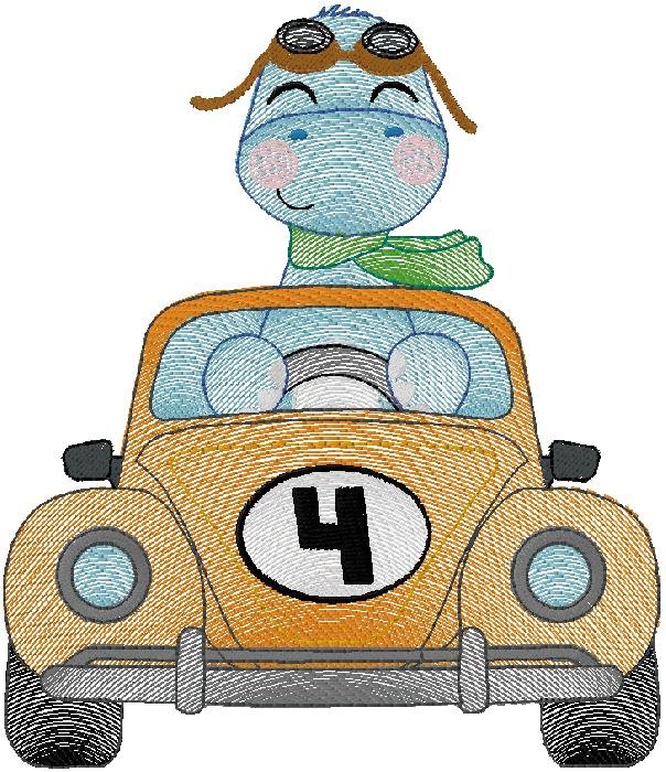 cute Dino embroidery design