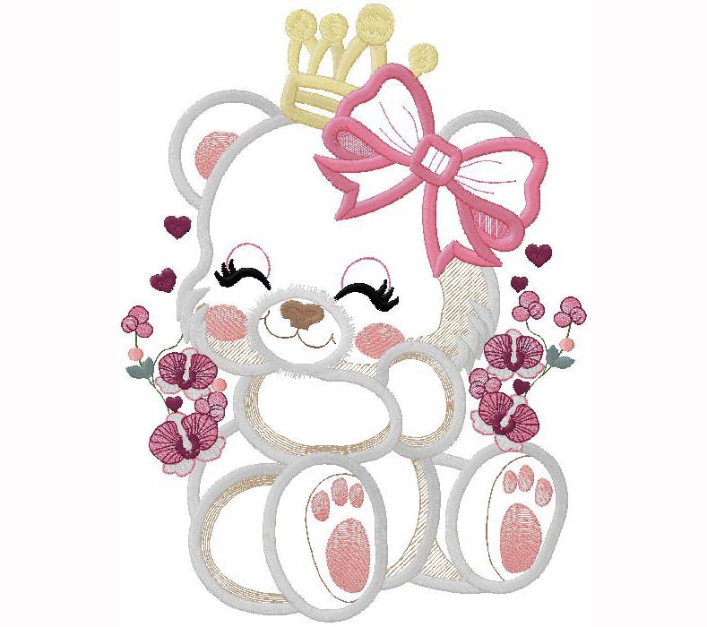 cute Teddy Embroidery Design