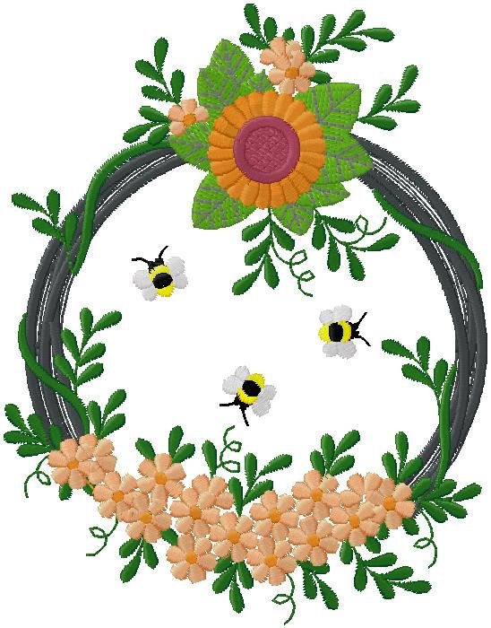 floral embroidery design