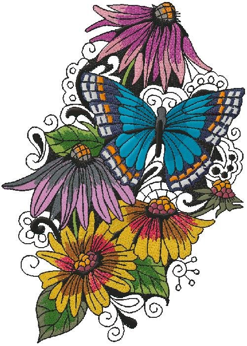 wonderful floral embroidery design