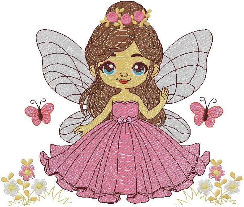 cute Fairy embroidery design 