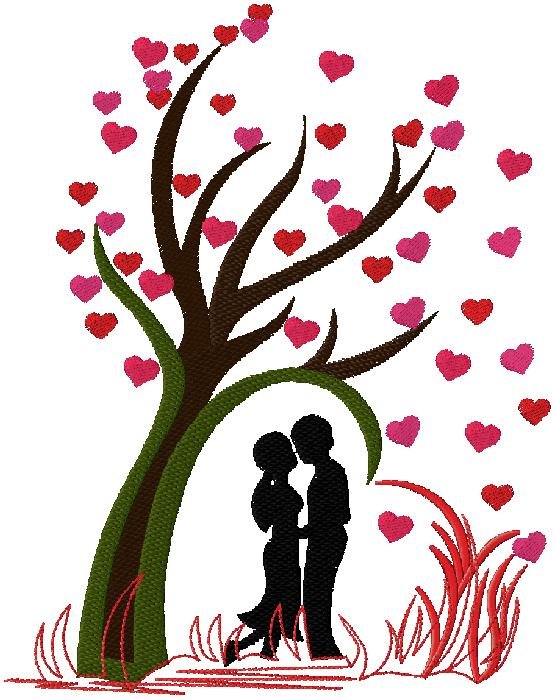 Lovely Couple machine embroidery design