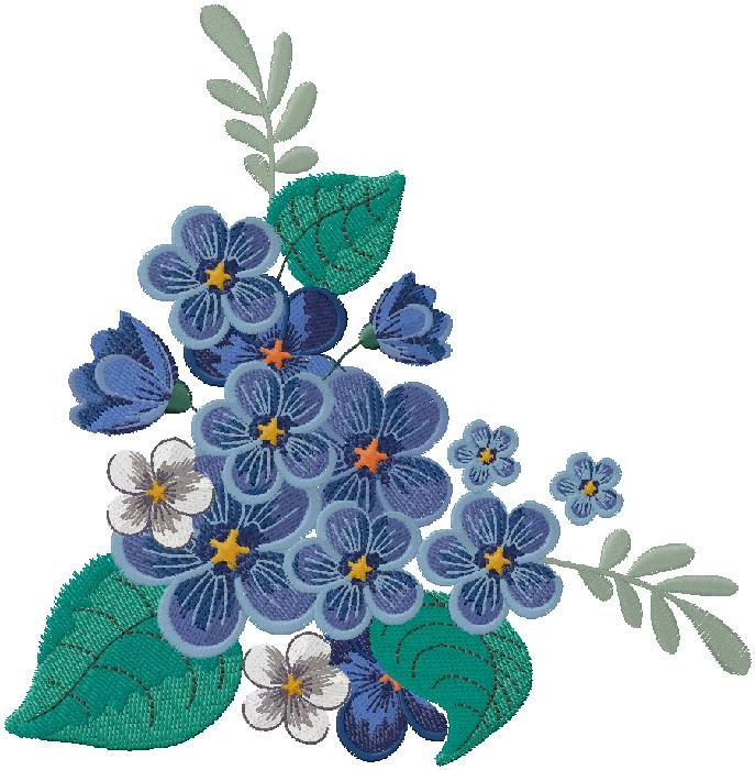 floral machine embroidery design 