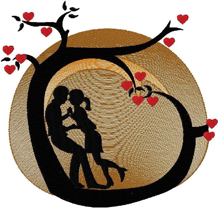 Lovely Couple embroidery design