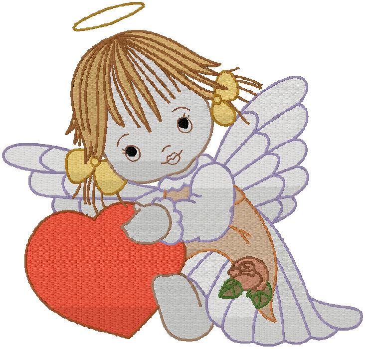 Angel embroidery design