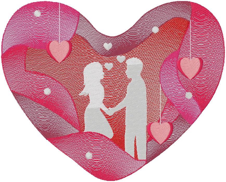 Stitched Love Story embroidery design